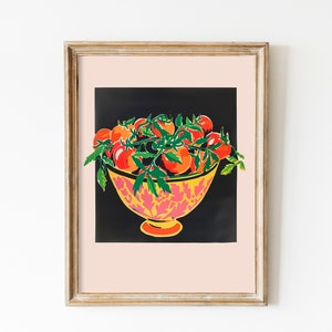 Retro Wall Art Tomato art print, Riso Kitchen Print, Trendy Wall Art, Dorm Room Decor, Aesthetic Tomatoes, Digital Print, Vegetable Poster