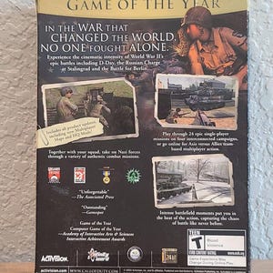 2003 Call of Duty PC CD-ROM Game of the Year Edition Activision - Complete afbeelding 2