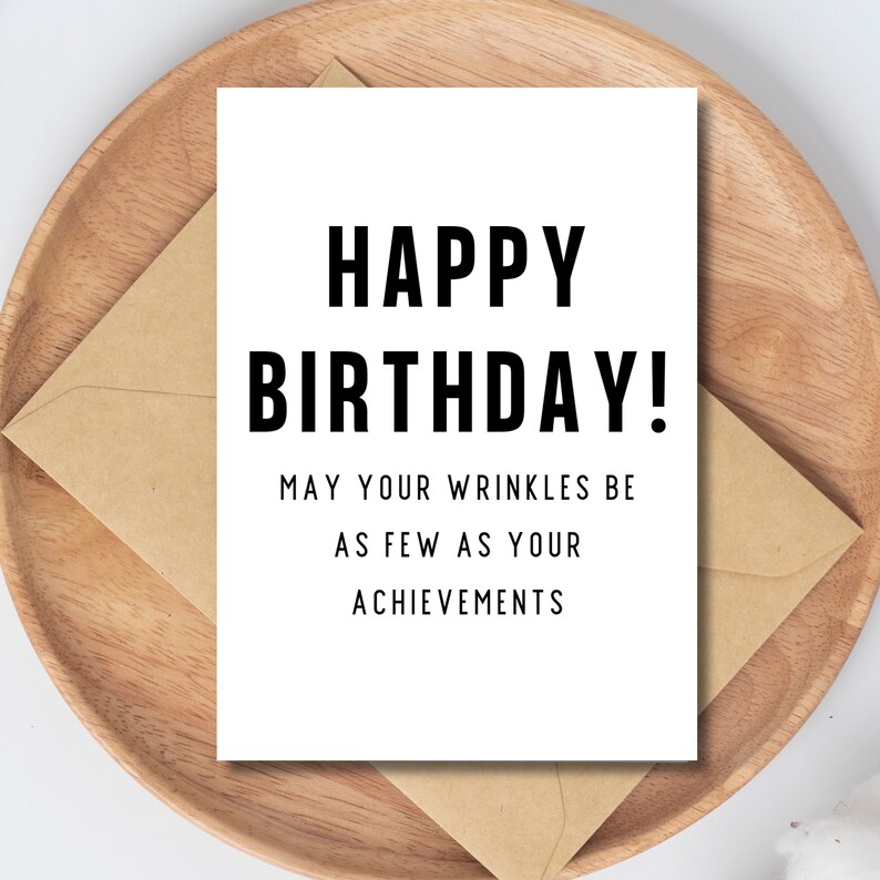 Printable Birthday Card Funny Funny Birthday Card Last - Etsy