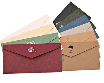 10 enveloppes décoratives - Fêtes/Noël/Nouvel an - 10 couleurs