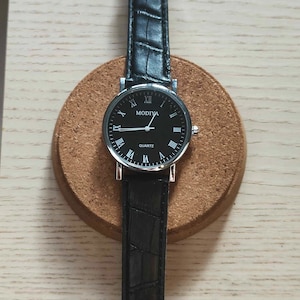 Montre Homme Vintage marron/noir Chiffres romains Cadeaux Noël image 5