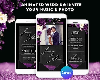 digital wedding invitation template digital save the date wedding invite video animated wedding digital wedding invite wedding evite