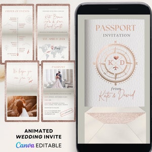 rose gold Passport invitation wedding template rose gold Passport wedding invitation template passport wedding invite wedding passport digital passport invite digital wedding passport invitation template passport invitation digital passport wedding