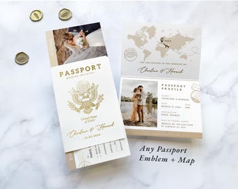 Passport wedding invite boarding pass wedding invitation sets destination wedding invitation suite travel wedding invites passport invite