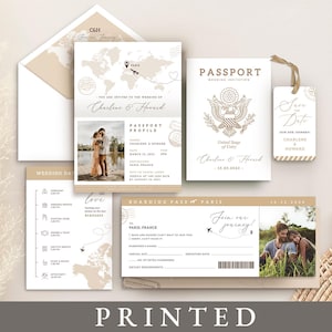 Destination Wedding Invitation passport wedding invitation passport invite destination invite travel wedding invite printed wedding invite