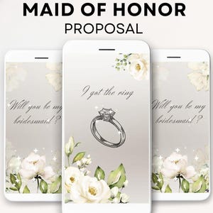 Will you be my MAID OF HONOR proposal invitation maid of honor invitation bridal proposal invite maid of honor invite video bridal invites