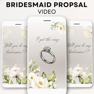 Wollen Sie meine Brautjungfer digitalen Antrag sein Wollen Sie meine Matrone der Ehre sein Sie meine Trauzeugin sein emit Brautjungfer Antragseinladung