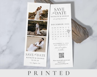 Save the date bookmark Calendar save the date photostrip Save the date photo invite save the date with photo save the date photo booth strip