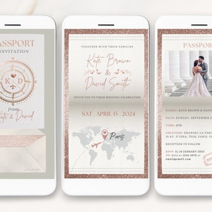 rose gold Passport invitation wedding template rose gold Passport wedding invitation template passport wedding invite wedding passport digital passport invite digital wedding passport invitation template passport invitation digital passport wedding