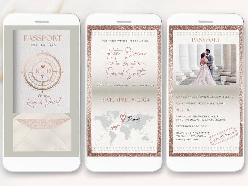 rose gold Passport invitation wedding template rose gold Passport wedding invitation template passport wedding invite wedding passport digital passport invite digital wedding passport invitation template passport invitation digital passport wedding