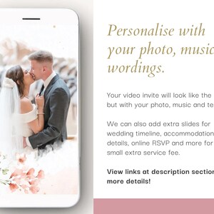 Boho Wedding Invitation digital Boho animated wedding video Boho digital wedding invite animated invite boho invite boho video invite video image 3