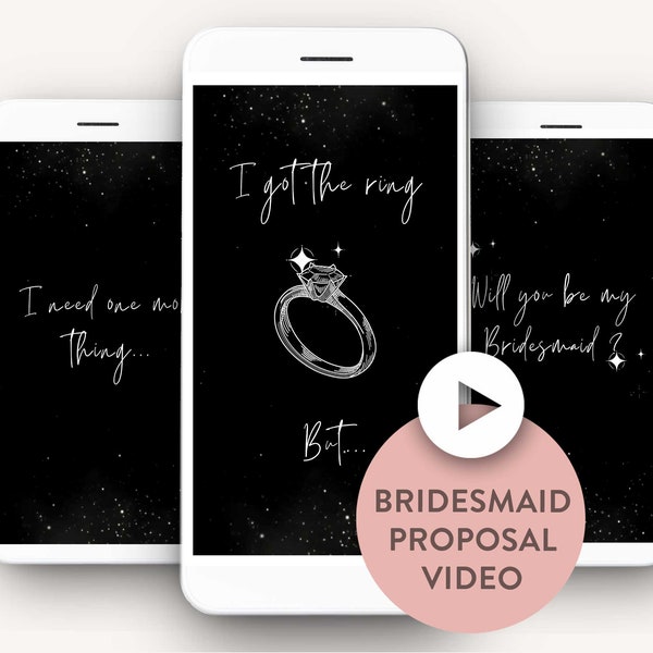 Black Bridesmaid proposal video Bridesmaid proposal animation bridesmaid invitation bridesmaid invite bridesmaid bridesmaid digital proposal