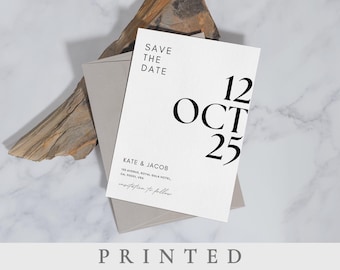 Minimalist Save the date wedding invitation save the date card Modern Save the date printed save the date printing save the date invitation