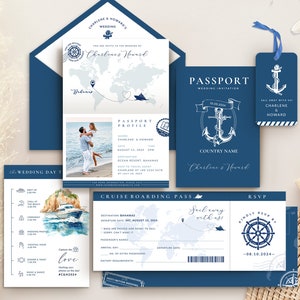 Nautische Hochzeitseinladungsvorlage Pass Hochzeitseinladungssuiten, Ziel Hochzeitseinladung nautisch