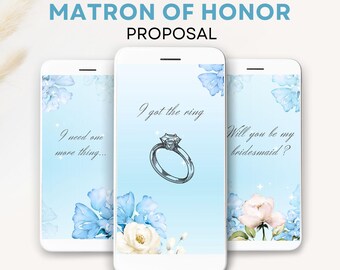 Will you be my MATRON OF HONOR invite matron of honor proposal invitation matron of honor digital proposal matron of honor bridal invite