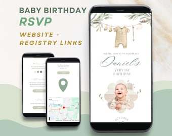 First birthday digital invite electronic 1st birthday invite digital 1st birthday invite first birthday invitation 1st birthday party invite