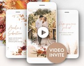 Boho Wedding Invitation digital Boho animated wedding video Boho digital wedding invite animated invite boho invite boho video invite video
