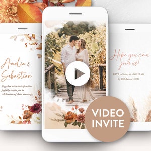 Boho Wedding Invitation video Wedding Invite Video Boho wedding WEBSITE Boho invitation Template wedding invite animation wedding invitation animated wedding invitation with ONLINE RSVP Boho digital wedding invite boho animation wedding invite rsvp