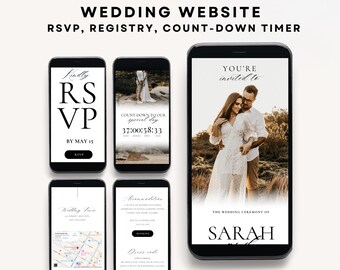 Wedding invitation website online wedding invitation digital wedding website with rsvp electronic wedding website template web invitation