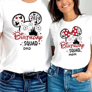 Disney Birthday Squad Shirt,Disney Squad Shirt, Minnie Birthday Squad, Birthday Shirts for Women, Birthday Crew T-Shirt, Disneyland Birthday
