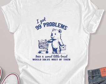 T-shirt 99 problèmes avec ours : t-shirt unisexe rétro des années 90