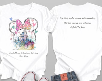 Custom Memorial Family Disney Trip Shirt, Personalized Memorial T-Shirt for Magical Vacation, In Loving Memory Mickey & Minnie Tee