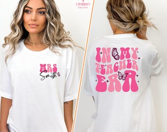 Chemise époque prof, chemise enseignant personnalisée, club enseignant, chemise enseignant nom personnalisé, cadeau de remerciement pour enseignant, chemise rentrée scolaire
