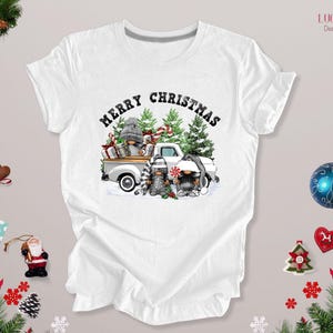 Merry Christmas Gnome Shirt, Cute Gnomes Truck Shirt, Funny Gnomes Tree Shirt, Christmas Gnomes Shirt, Gnomes Truck Tee, Gnomes Xmas Shirt