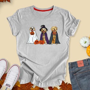 Golden Retriever Ghost Dogs Shirt, Halloween Shirt, Dog Lover Gift, Ghost Shirt, Halloween Dog Shirt, Ghost Dog Shirt, Spooky Season Shirt