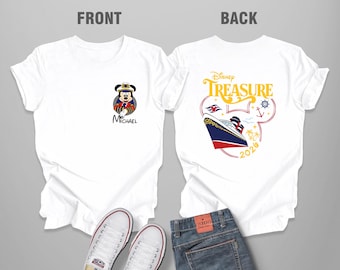 Custom Family Disney Cruise Trip Shirt, Personalized Disneyland T-Shirt for Magical Vacation, Mickey & Minnie  Cruise Line Tee