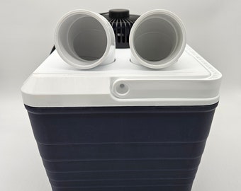 Onos 10qt Marineblau tragbare Eis-Klimaanlage Swamp Cooler Flugzeug, Burning Man USB-Lüfter