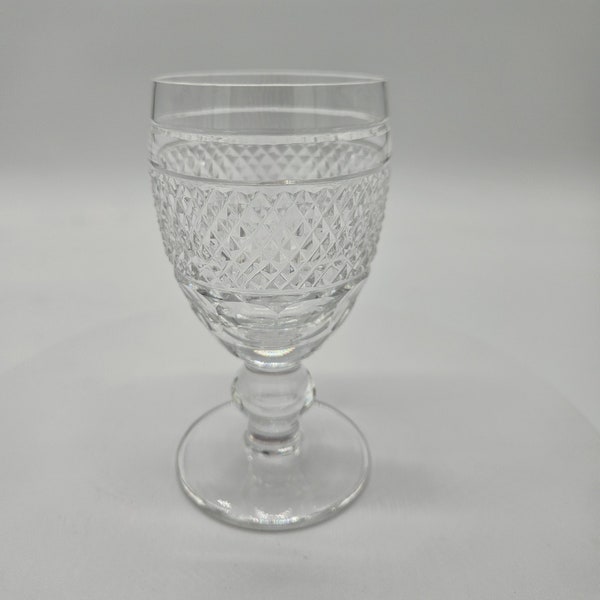 Vintage Waterford "Cashel" White Wine Claret Glass Cut Crystal 4 1/2"