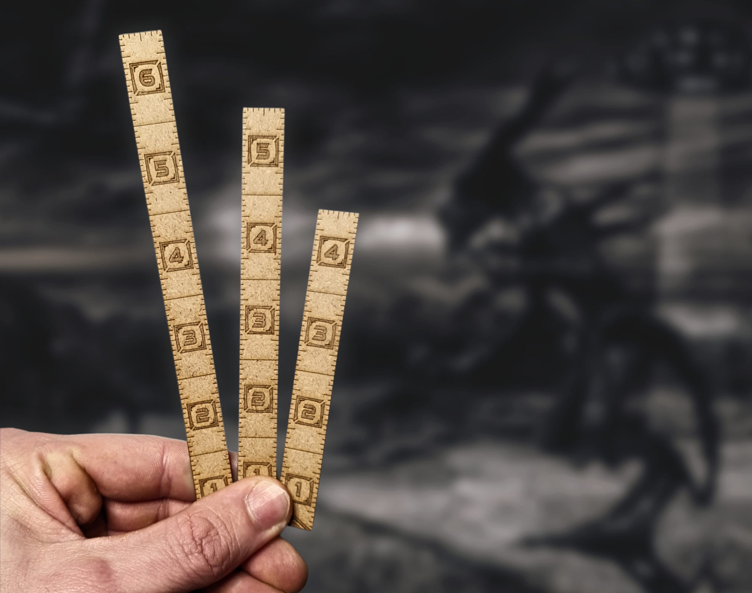 Set of 12 Futuristic Style Measuring Rulers From 1 to 12 Inches for War ...