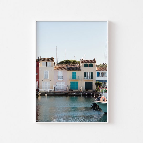 Fine Art French Riviera Print - Port Grimaud Giclée Mediterranean City Wall Art Photography French Summer Home Decor Provence