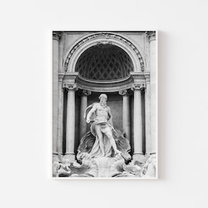 Trevi Fountain Fine Art Print, Rome Italy Wall Art, Italian Architecture Photo, Baroque Style Artwork, Rome Photography Poster