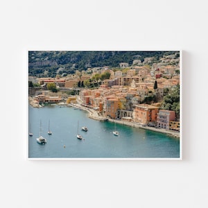 Bellas Artes Villefranche-sur-Mer Impresión - Riviera Francesa Arte de la pared Niza Francia Fotografía Costa Azul Decoración del Hogar Mediterráneo
