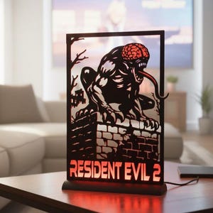 Resident Evil Licker LED Lamp | 3D Printed Horror Desk Decor