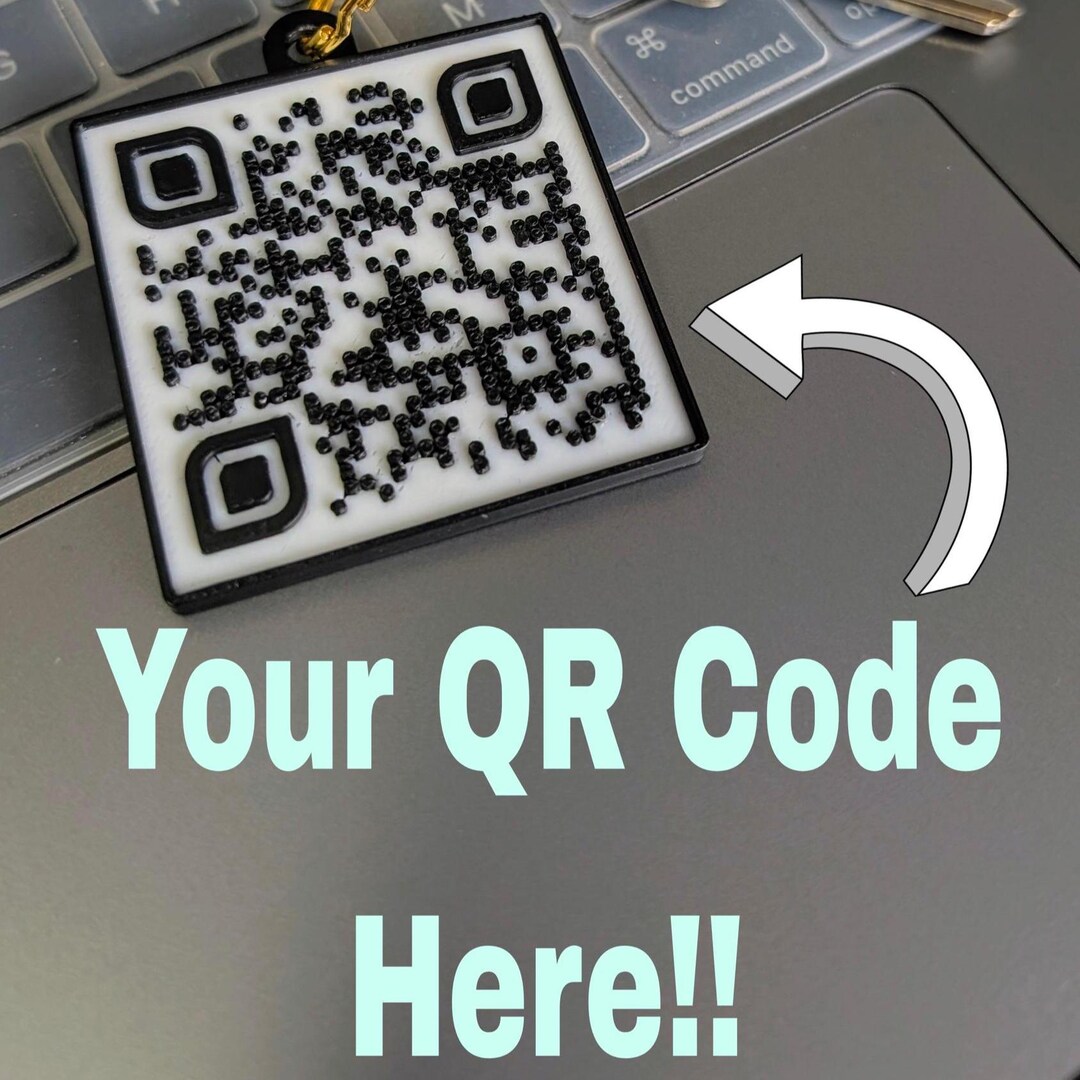 Custom QR Code Keychain | 3D Printed PLA, Personalized Keyring - Etsy
