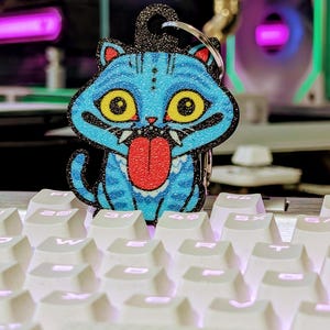 Llavero Derpy Tiger – Cazadores de Demonios KPop. PLA impreso en 3D.