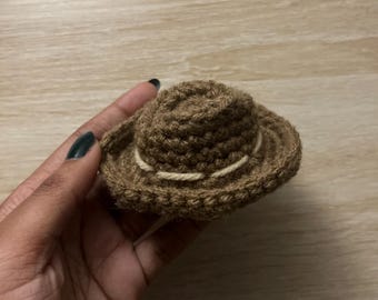 Mini Cowboy Hat | Crochet Western Home Decor, Handmade Custom Hat