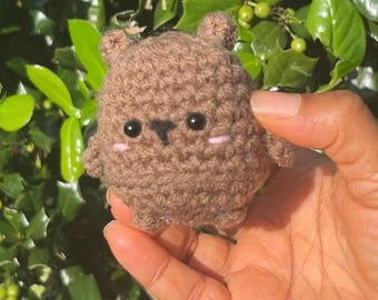 Mini Crochet Bear Plushie | Portable Stress Relief Toy