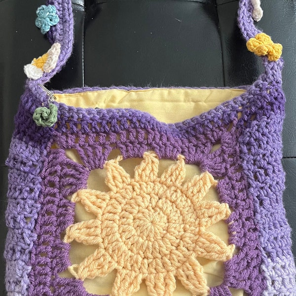 Crochet Sun Tote Bag | Crochet, Granny Square, Crochet Pattern, DIY, Digital Pattern