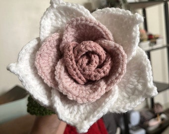 Crochet Thai Rose Bouquet Wrapped Gift