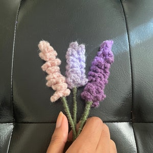 Crochet Lavender Bouquet | Forever Flower For Spring, Floral Home Decor
