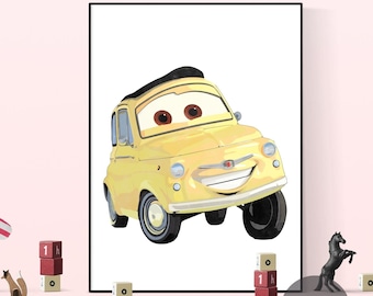 Luigi, Disney Pixar Cars, Disney Cars Print, Disney Cars Poster