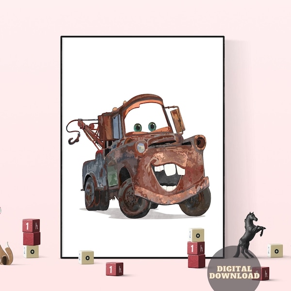 Tow Mater Printable Face Etsy