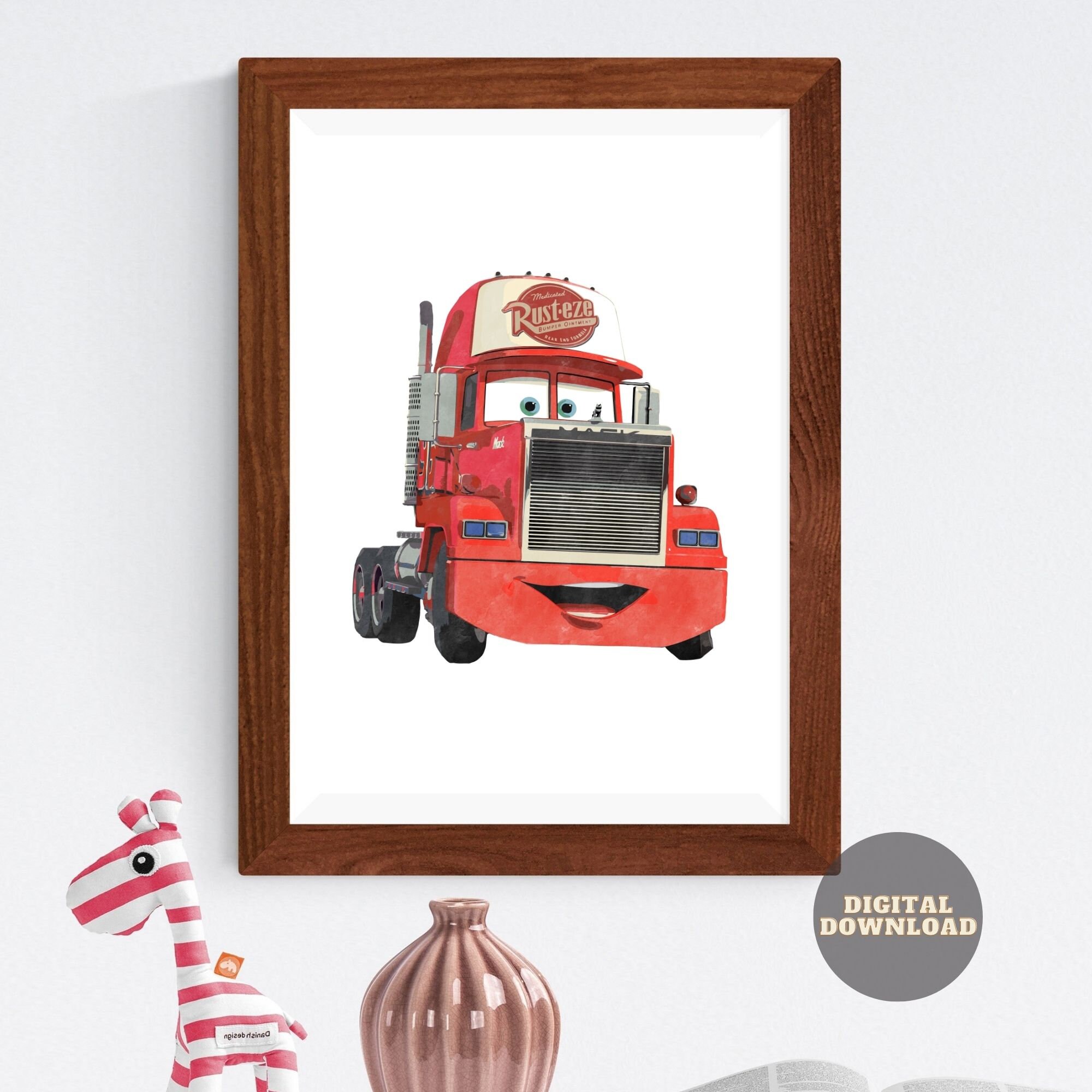 Mack, Disney Pixar Cars, Disney Cars Print, Disney Cars Poster, Cars