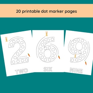 Numbers 1-20 Dot Markers Workbook| Preschool | Printable worksheets| Age 2+