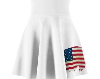 USA Damen Skater Rock (AOP)