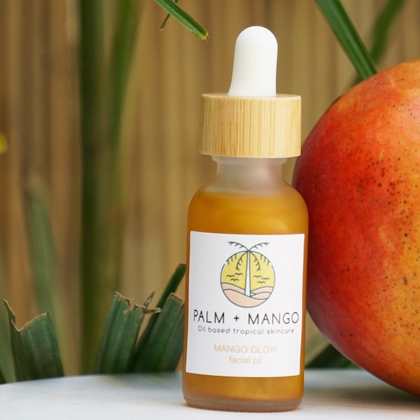 MANGO GLOW Facial Oil-100% Cold-pressed Oils,Anti-aging oil,Glow oil,Organic skincare, Treatment oil, Anti-aging facial oil, Bridesmaid gift